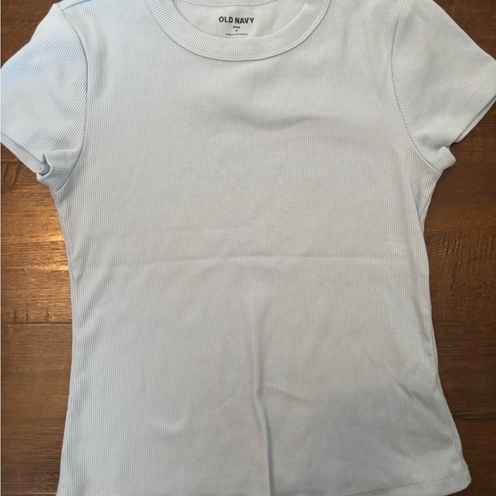 Old Navy Light Blue Ribbed T